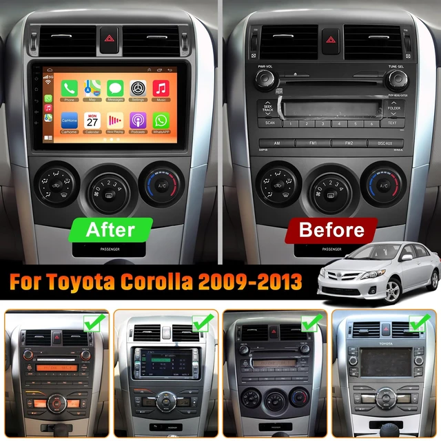 Alt view image 2 of 5 - Car Radio GPS Stereo for Toyota Corolla 2009 2010 2011 2012 2013, 4G+128G