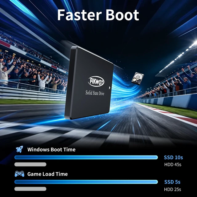 Alt view image 2 of 5 - Fikwot FS810 2TB SSD, 2.5" SSD SATA III 6Gb/s, Solid State Drives, Up to 560MB/s, 3D NAND TLC Flash, Internal SSD for Desktops and Laptops(Black)