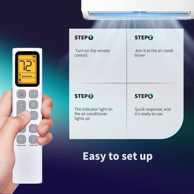 Alt view image 3 of 5 - Snrigw Replacement Remote for Dreo AC318S/AC319S 8000 BTU Portable AC-White