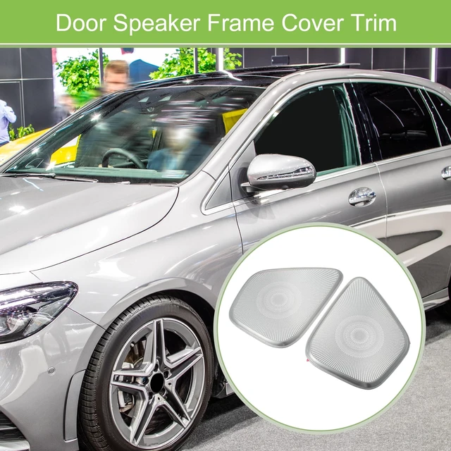 Alt view image 2 of 5 - ACROPIX Front Rear Left Right Door Speaker Frame Cover Trim Car Audio Stereo Horn Speaker Grille Fit for Mercedes Benz a B Class W247 GLB 2020 Stainless Steel Silver Tone - Pack of 4