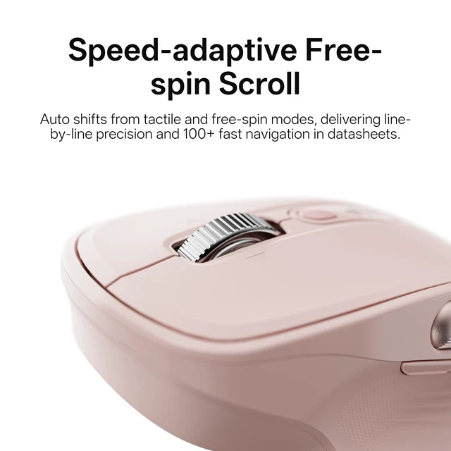 Alt view image 2 of 5 - Rapoo M680 Wireless Mouse - for Small to Medium Hands, Bluetooth 5.0/4.0 + 2.4GHz Tri-Mode Multi-Device Mouse, Free-Spin Scroll, Horizontal Wheel, Silent Clicks, 4800 DPI, 2-Year Battery