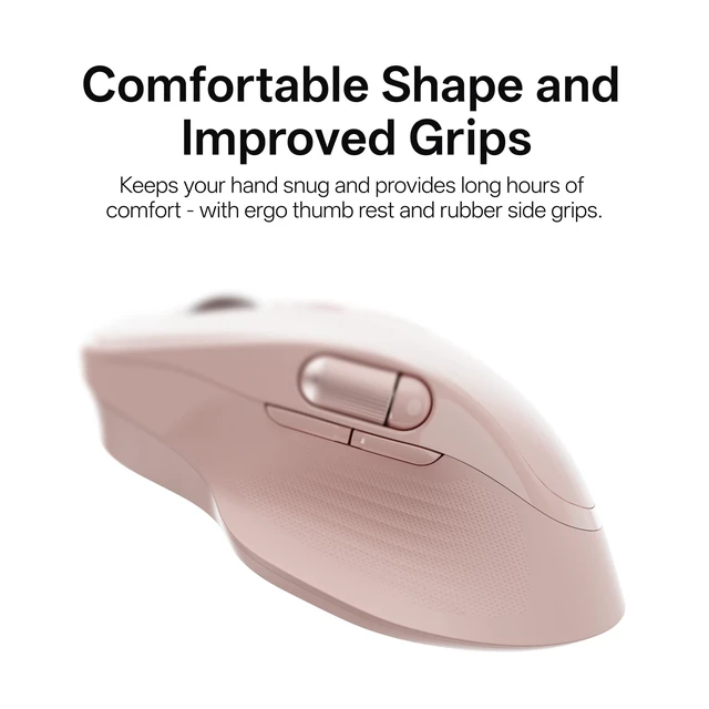 Alt view image 5 of 5 - Rapoo M680 Wireless Mouse - for Small to Medium Hands, Bluetooth 5.0/4.0 + 2.4GHz Tri-Mode Multi-Device Mouse, Free-Spin Scroll, Horizontal Wheel, Silent Clicks, 4800 DPI, 2-Year Battery