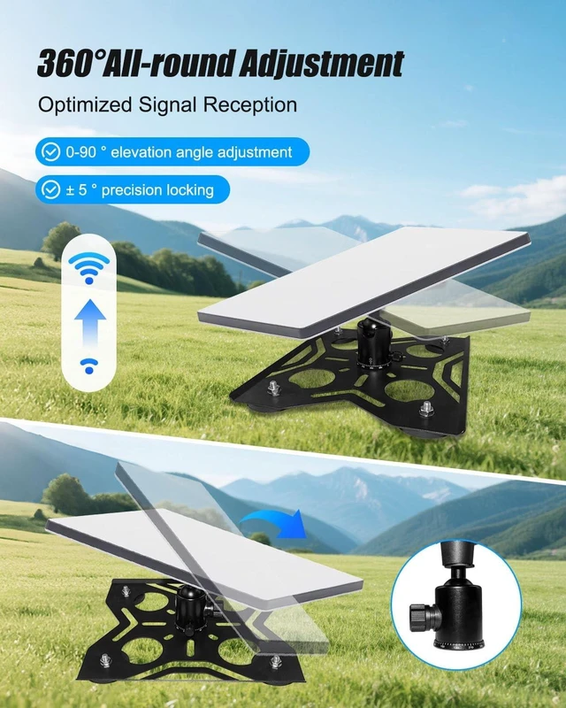Alt view image 4 of 5 - Starlink Mini Mounting Kit with Adjustable Pan-Tilt, Magnetic Roof Mount