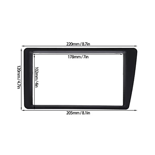 Alt view image 4 of 5 - 2DIN Radio Stereo Fascia Dash Frame Trim Replacement LHD (2001 2005), Precision Fit OEM Style Black ABS Plastic Dashboard Bezel