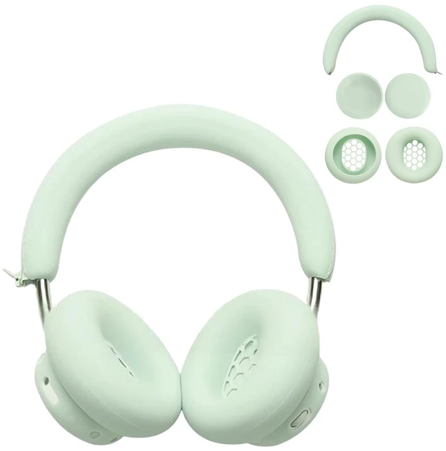 Main image of for CMF by Nothing Headphone Pro Case Cover, 3 Sets Silicone Sweat Cover, KONXISA Eeadphones Protective Case for CMF by Nothing Headphone Pro Earpad/Ear/Headband Protector, Washable Sweatproof, Green