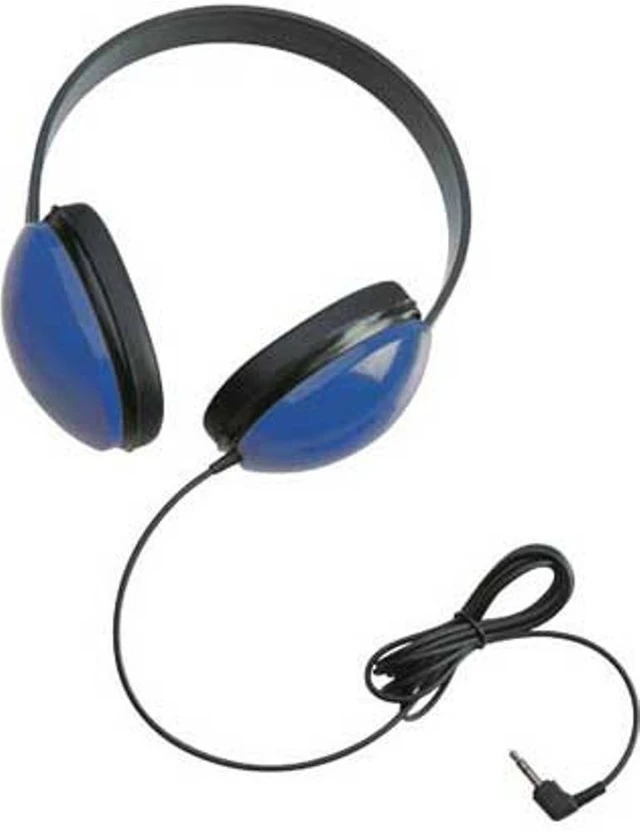 Alt view image 2 of 2 - Califone 2800-BL Listening First Stereo Headphones (Set of 2), Blue, Adjustable Headband Comfortable for Extended Wear, Specifically Sized for Young Students, Replaceable Leatherette Ear Cushions