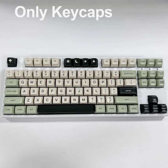 Alt view image 2 of 5 - Fogruaden PBT Keycaps Set, SA Profile Custom Keycap for Mechanical Keyboard Keycaps(SA Matcha)