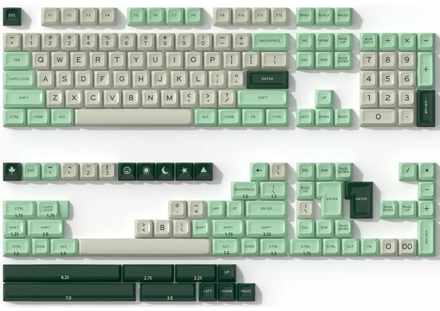 Main image of Fogruaden PBT Keycaps Set, SA Profile Custom Keycap for Mechanical Keyboard Keycaps(SA Matcha)