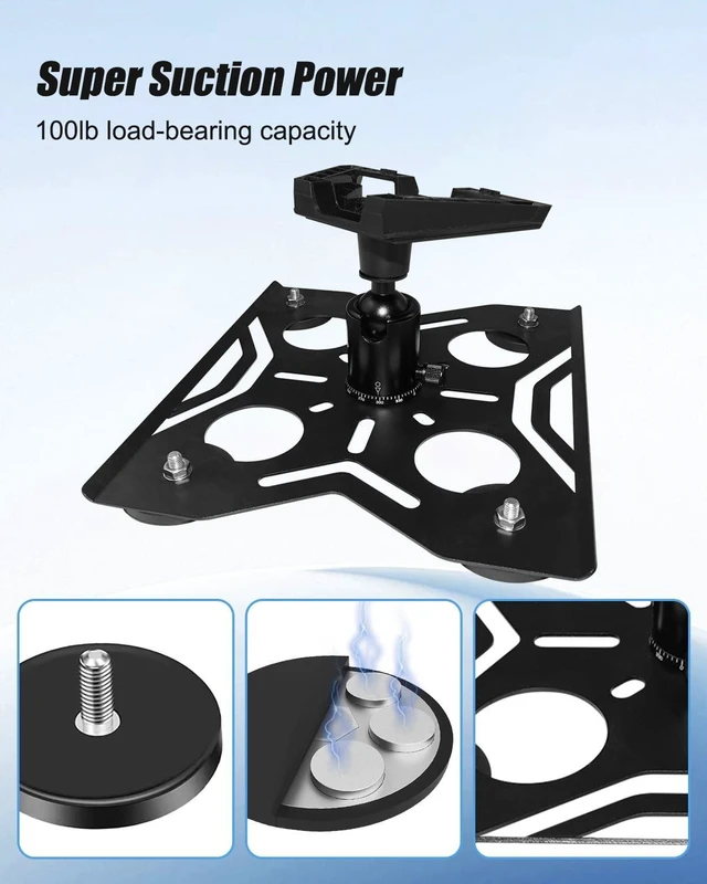 Alt view image 3 of 5 - Starlink Mini Mounting Kit with Adjustable Pan-Tilt, Magnetic Roof Mount