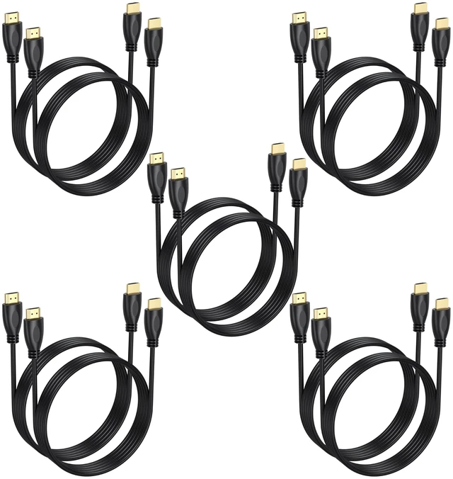 Main image of 4K HDMI Cable 6FT/2M 10-Pack, HDMI 2.0 Cable 18Gbps, Flexible PVC Cable
