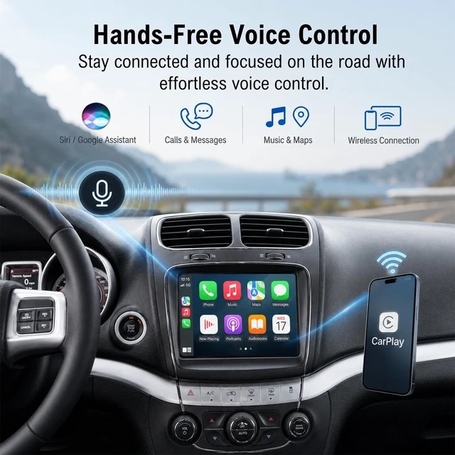 Alt view image 4 of 5 - Wireless CarPlay Decoder Kit for Jeep Dodge with Uconnect 8.4" 2013-2020