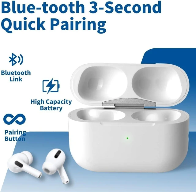Alt view image 5 of 5 - Replacement Charging Case for AirPods Pro, Wireless Charging, 1st and 2nd Generation,(USB-C) - White
