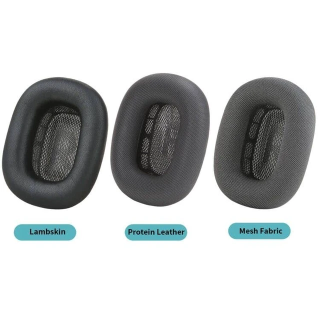 Alt view image 4 of 5 - Lambskin Ear Cushions for Apple AirPods Max Headphones, Black