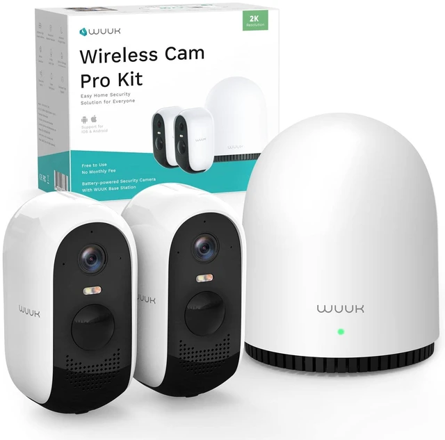 Main image of WUUK Security Cameras Wireless Outdoor 2K, Indoor Home Surveillance System