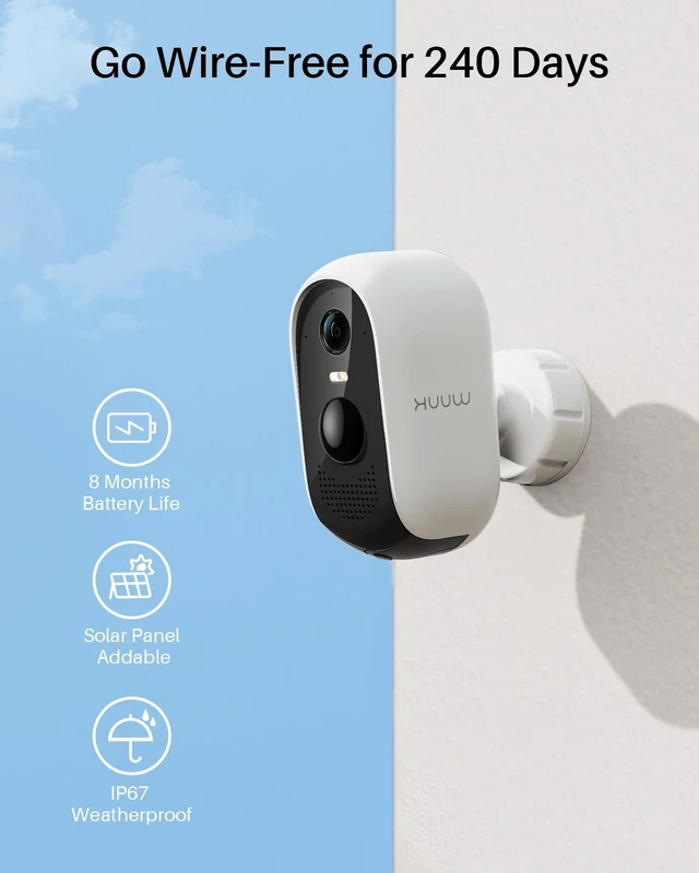 Alt view image 4 of 5 - WUUK Security Cameras Wireless Outdoor 2K, Indoor Home Surveillance System