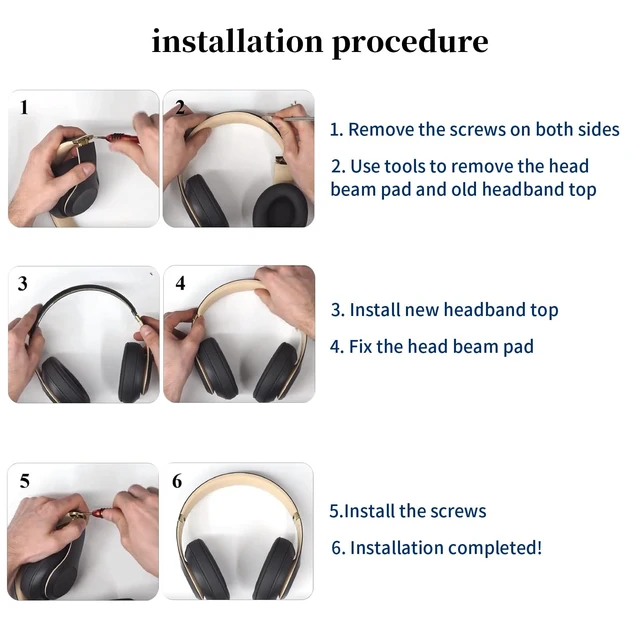 Alt view image 3 of 5 - HQB-STAR Studio Pro 2023 Replacement Headband & Hinge Replacement for Studio Pro 2023 Headphone,Durable Parts Accessories Repair Kit Set (Deep Brown)