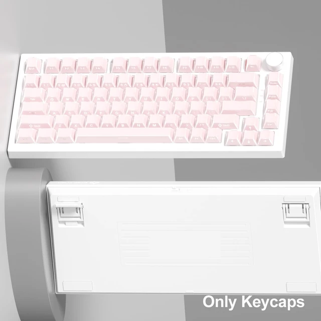Alt view image 3 of 5 - Fogruaden PBT Keycaps Set, Cherry Profile Side Print Keycap for Mechanical Keyboard Keycaps(ZheYing-Pink)