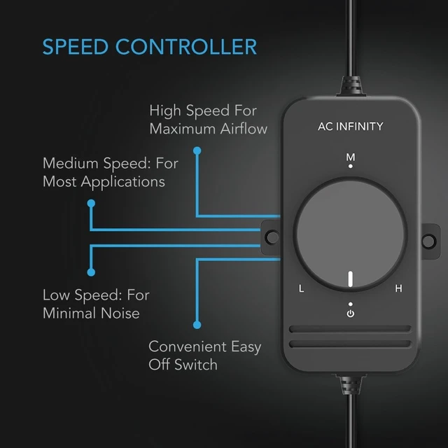 Alt view image 3 of 5 - AC Infinity AXIAL S1225, 120mm Muffin Fan with Speed Controller
