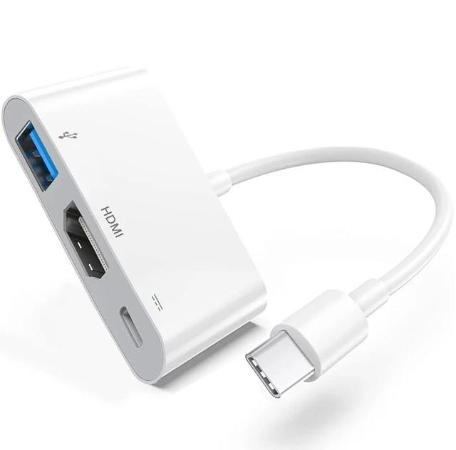 Main image of Apple USB-C Digital AV Multiport Adapter with HDMI 4K@120Hz & USB 3.2 & 100W Charging Port for iPhone 15/16/17, MFi Certified Type-C HDMI Converter for MacBook Pro/Air, iPad Pro, iMac and More (White)