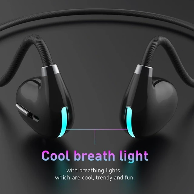 Alt view image 3 of 5 - Open Ear Air Conduction Wireless Bluetooth Headphones Lightweight Pain-Free Design with Active Noise Cancellation IPX4 Waterproof Clear Calls for Sports Work and Outdoor Activities-F806 Black