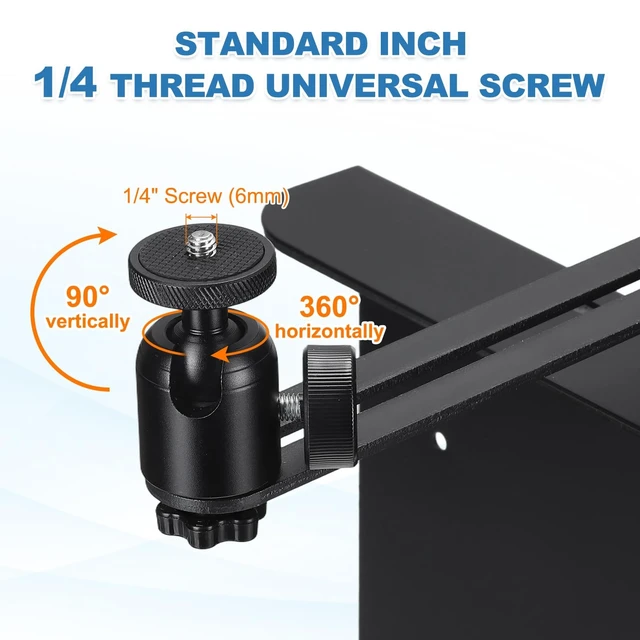 Alt view image 3 of 5 - MECCANIXITY Plug-in Bed Sofa Projector Stand Black No-Drill 11.81-19.69"(L)