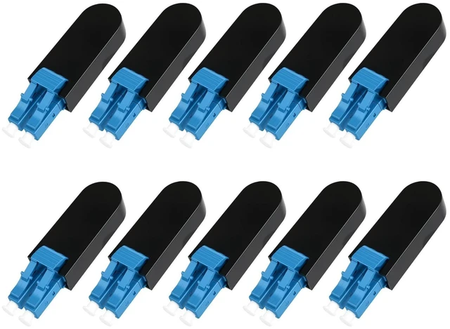 Main image of 10-Pack LC/UPC Fiber Loopback Adapters, Singlemode 9/125m OS2 Duplex