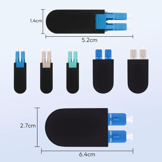 Alt view image 5 of 5 - 10-Pack LC/UPC Fiber Loopback Adapters, Singlemode 9/125m OS2 Duplex