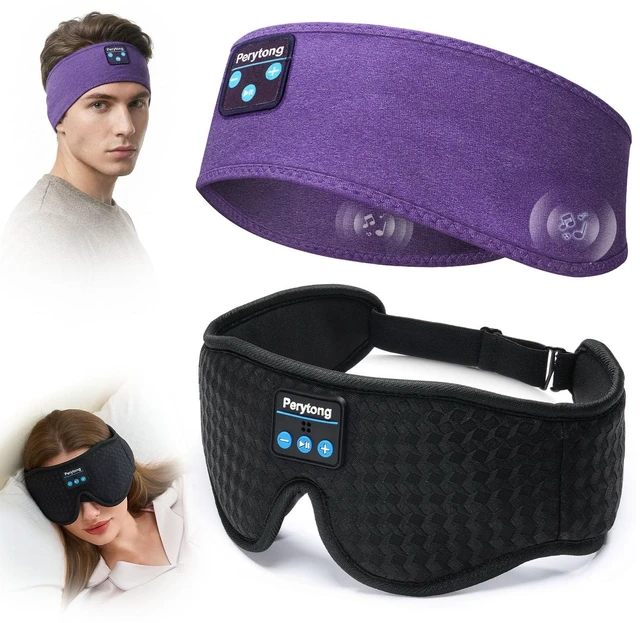 Main image of Sleep Mask and Sleeping Headphones Set, Roll Over Freely - Nothing Pokes Your Ears. Just Softness and Darkness for 14+ Hours. Wireless Bluetooth Headband for Side Sleepers, ASMR, Airplane, Ins