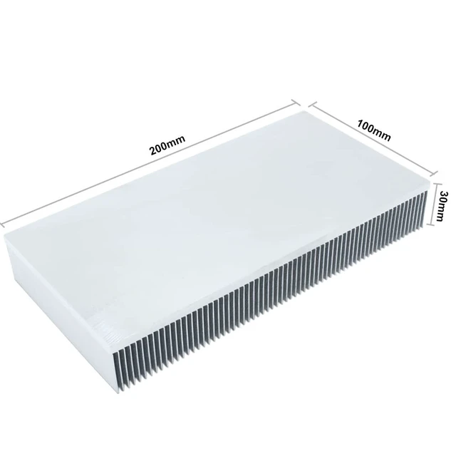 Alt view image 2 of 4 - Skived Fins Aluminum Heatsink 7.87 x 3.93 x 1.81 inch / 200 x 100 x 30mm Large Heatsinks Cooler Radiator for LED Chip Electronic LCD Power Amplifier Transistor Heat Dissipation