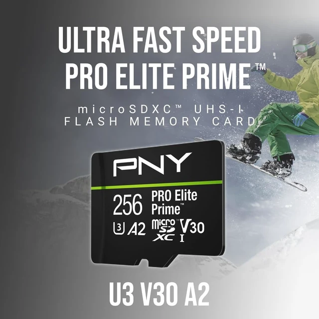 Alt view image 4 of 5 - PNY 256GB PRO Elite Prime C10 U3 V30 A2 microSDXC Flash Memory Card