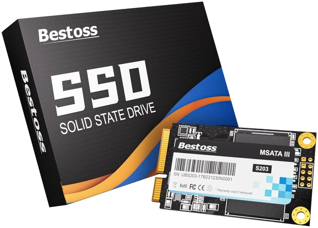 Main image of Bestoss 512GB mSATA SSD Mini SATA III 6Gbps, 3D NAND Low Power Consumption