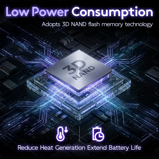 Alt view image 2 of 5 - Bestoss 512GB mSATA SSD Mini SATA III 6Gbps, 3D NAND Low Power Consumption