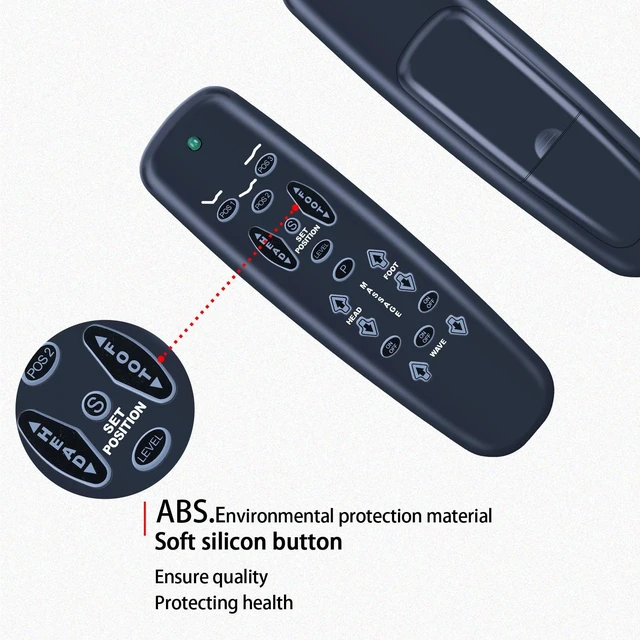 Alt view image 4 of 5 - RYQIF Replacement Adjustable Bed Remote Control for Leggett & Platt E95/Tempurpedic Lifestyles S-Cape E95 Leggett and Platt Basis C3 Adjustable Bed