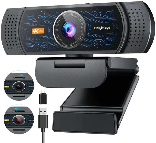 Main image of 4K Webcam for PC, Streaming Computer Camera with Noise-Canceling Mic