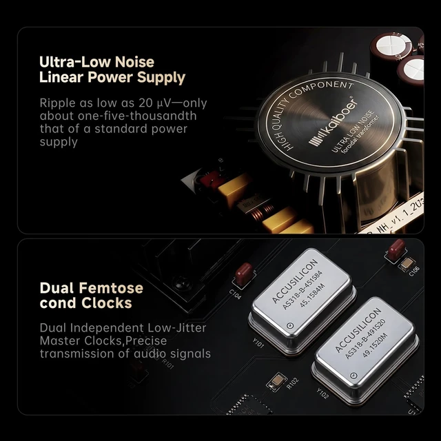 Alt view image 4 of 5 - Kaiboer DMP-K7 Plus Hi-Fi Streamer,MusicService&Streaming,DAC,Preamp,All-in-One,8G DDR4+64G eMMC,4X ESS9039Q2M DAC,Dual Femtosecond Clock,WIFI6,768kHz/32Bit DSD512,App Control,AirPlay,NAS Home Audio