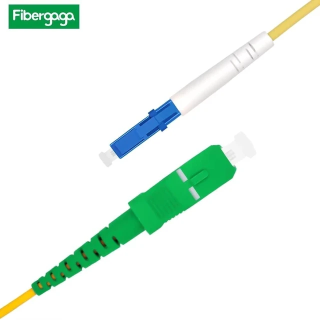 Alt view image 4 of 5 - Fibergaga-OS2 LCU to SCA Fiber Optic Cable,Singlemode 1m(3ft), 5 Pack