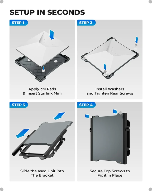 Alt view image 5 of 5 - Steinwhale Adjustable N52 Magnetic Roof Mount for Starlink Mini