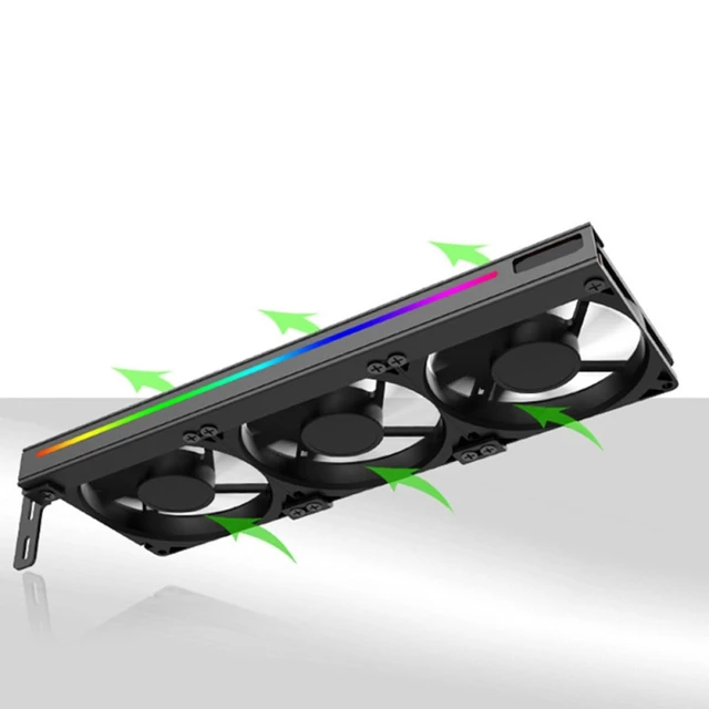 Alt view image 3 of 5 - Cabilock 5V 3-Pin ARGB GPU Cooler, PCI Slot Graphics Card Fan