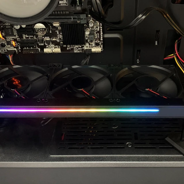 Alt view image 4 of 5 - Cabilock 5V 3-Pin ARGB GPU Cooler, PCI Slot Graphics Card Fan