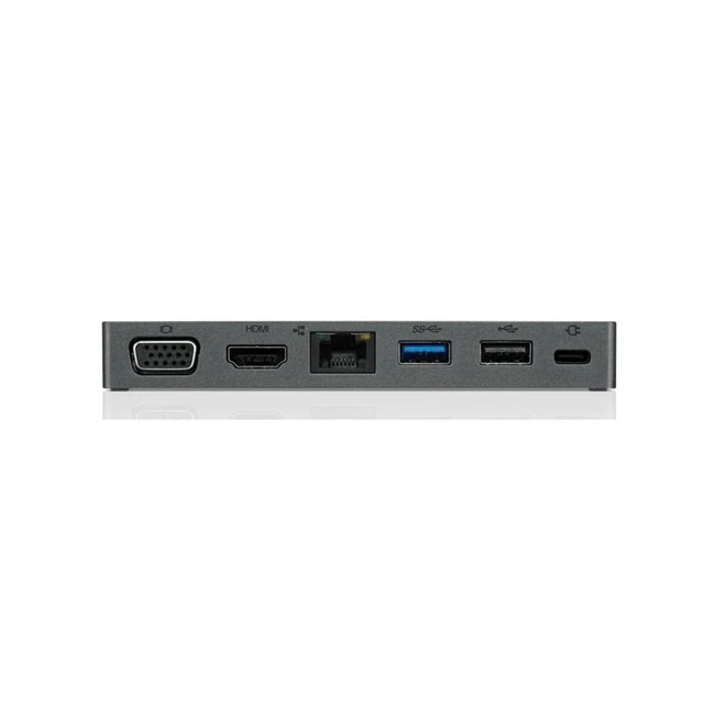 Alt view image 2 of 4 - Lenovo Powered USB-C Travel Hub - for Notebook - USB Type C - 3 X USB Ports - 1 X USB 2.0 - Network (RJ-45) - HDMI - VGA - Wired