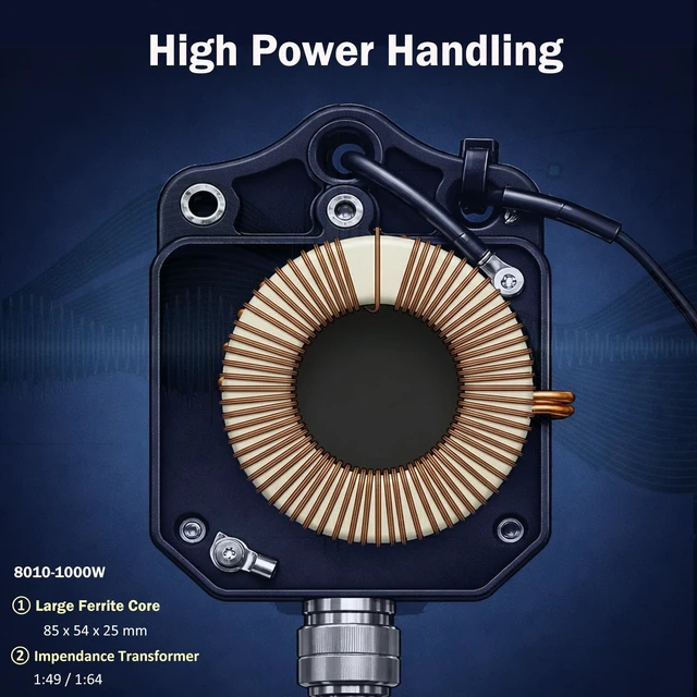 Alt view image 5 of 5 - GOOZEEZOO 8010-1000W End Fed Half Wave Antenna 8 Bands 40m Long Wire
