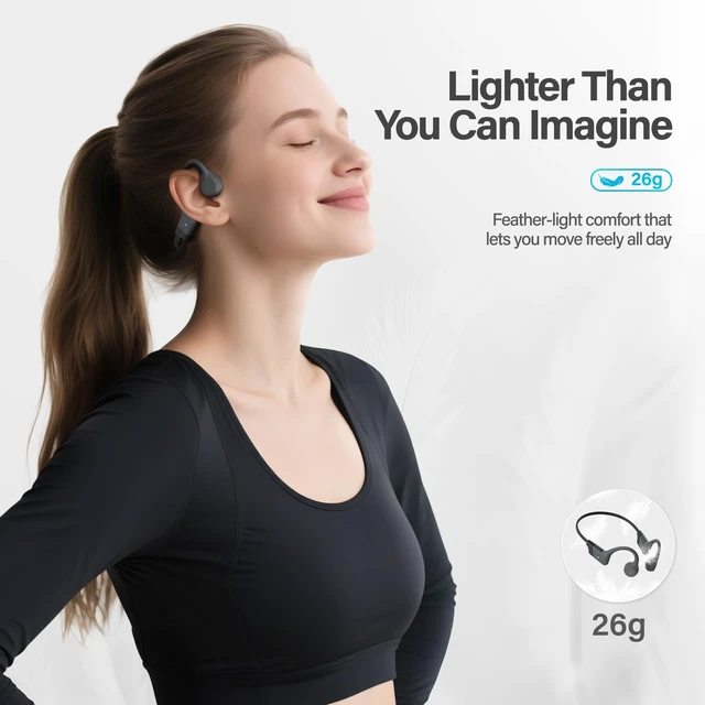 Alt view image 2 of 5 - New Bone Conduction Headphones, Open Ear Sports Headphones, 12H Playtime