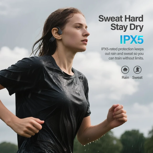 Alt view image 4 of 5 - New Bone Conduction Headphones, Open Ear Sports Headphones, 12H Playtime