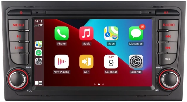 Main image of Car Stereo Compatible with Wireless Carplay/Android Auto for Audi A4 S4 RS4 2002-2008 SEAT EXEO with IPS Touch Screen/Bluetooth/Mirror Link/FM/AM/USB