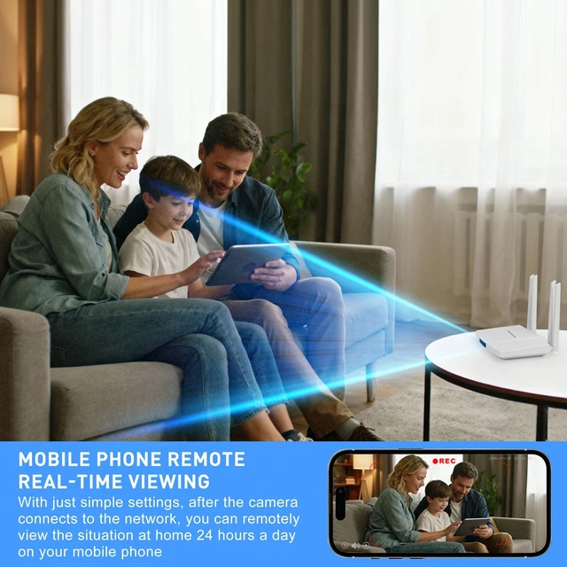 Alt view image 3 of 5 - Home 4G Wireless Camera, Mini Indoor Security Cam, Small WiFi Cameras