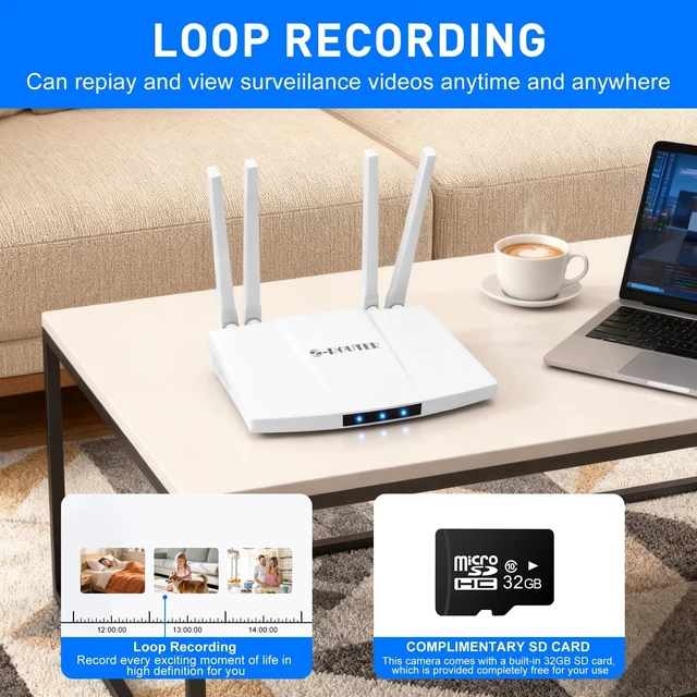 Alt view image 5 of 5 - Home 4G Wireless Camera, Mini Indoor Security Cam, Small WiFi Cameras