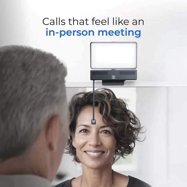 Alt view image 3 of 5 - iContact Camera Pro 4K Eye Contact Webcam + Light Panel, 20-30in Screens