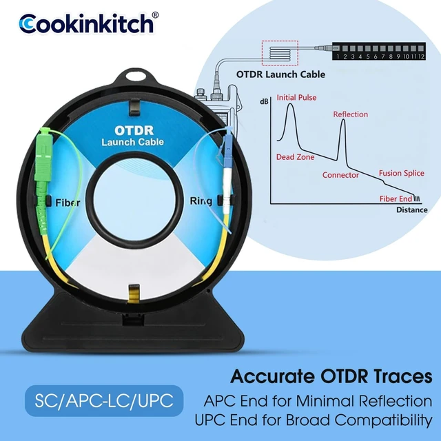 Alt view image 2 of 5 - Cookinkitch OTDR Launch Cable, 1000m SCAPC to LC/UPC, 9/125 Single Mode