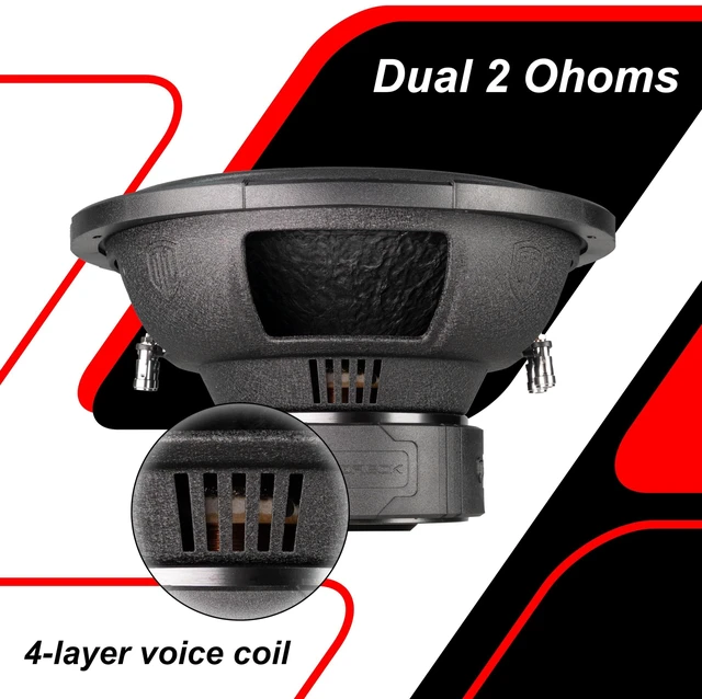 Alt view image 5 of 5 - PRORECK 612 12 Inch Subwoofer 1800W Max Power 2.5" Dual Voice Coil Foam Surround Reliable Subwoofer for Car Audio Systems & Sub Boxes (4.0, Ohms)