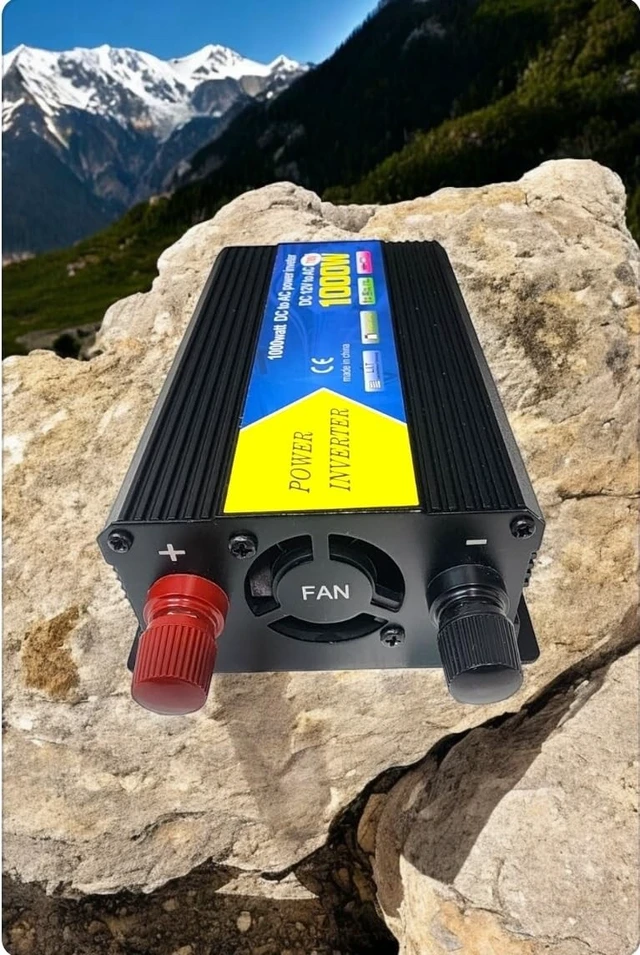 Alt view image 4 of 5 - 1000W DC to AC High-Power Inverter 12V to 110V/120V Converter with Dual USB Ports, Dual AC Outlets, Cigarette Lighter Adapter, Battery Cable for Cars, Trucks, RVs, Camping,Home Backup (Black, 1000W)